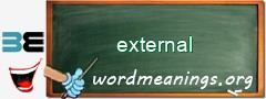 WordMeaning blackboard for external